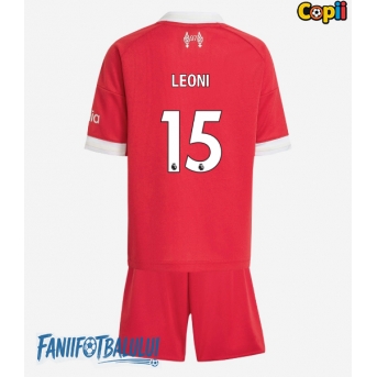 Liverpool Giovanni Leoni #15 Echipament de Fotbal Replică 2025-26 Copii Acasa (+ Șorturi)